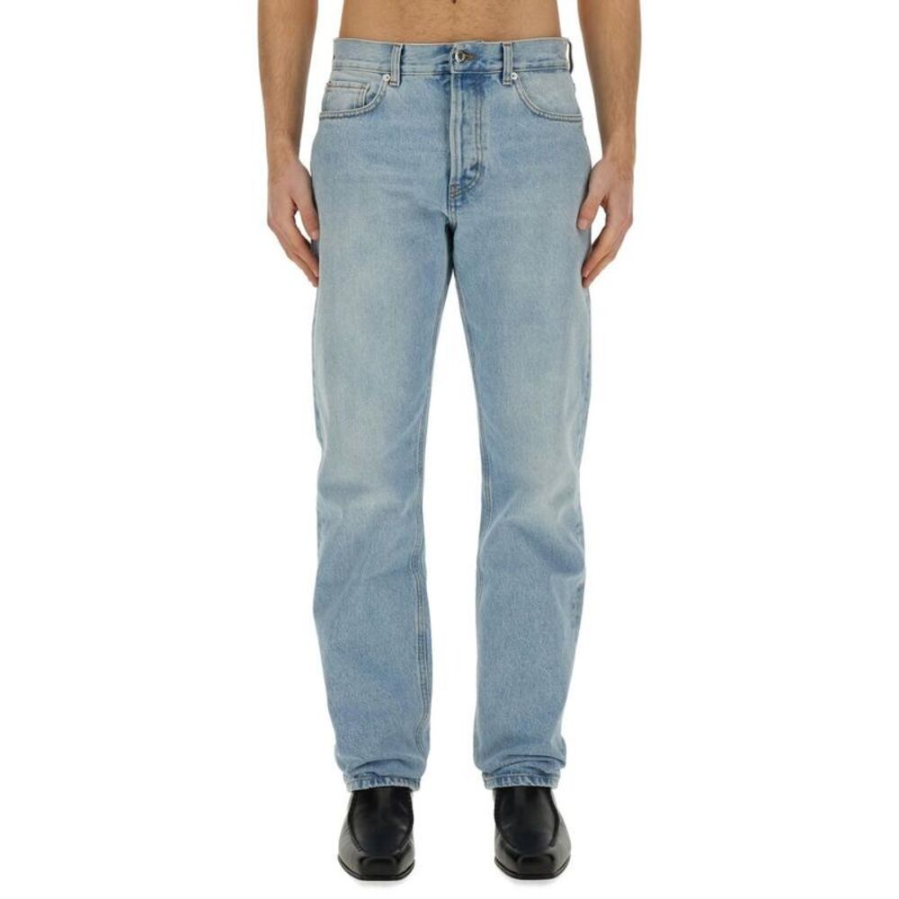 SEFR Straight Leg Denim Jeans Men BLUE Pants